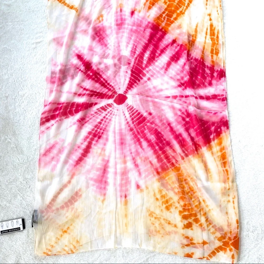 ✨HP✨ Steve Madden Pink & Orange Tie-Dye Scarf